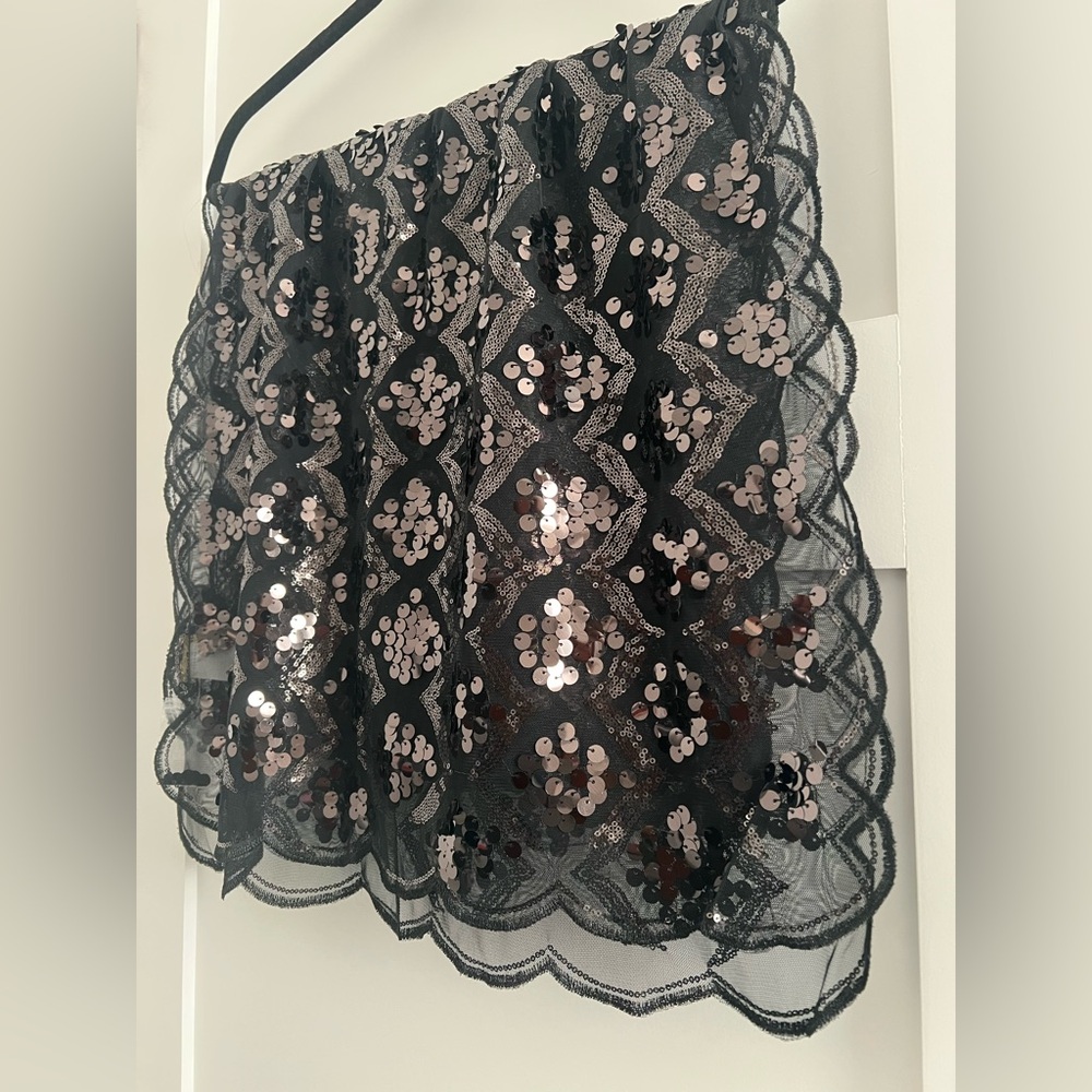Joan Rivers Classic Collection Scarf/Wrap Accessory. OS. Black Sequins‎ Holiday - Picture 3 of 7